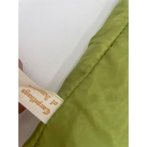 Vintage Green Embroidered Tapestry Pouch Tassels by Carpet Bags of America - Picture 5 of 8